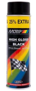 Motip hoogglans zwart - spuitbus 500ML, Doe-het-zelf en Verbouw, Verzenden, Nieuw