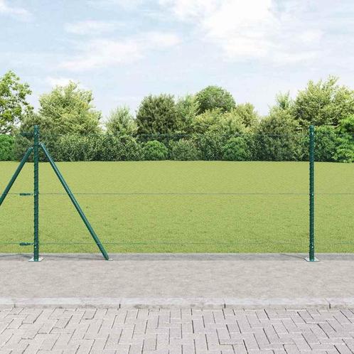 vidaXL Hexagon Tuinafscheiding Groen 1x10 m Staal, Tuin en Terras, Schuttingen, Nieuw, IJzer, Verzenden