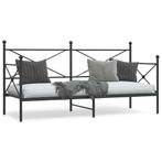 vidaXL Slaapbank zonder matras 75x190 cm staal zwart, Eenpersoons, Verzenden, Zwart, Nieuw