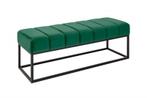 Elegante bank PETIT BEAUTE 108 cm smaragdgroen fluweel zwart, Huis en Inrichting, Ophalen of Verzenden, Nieuw