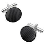 Fako Bijoux® - Manchetknopen - Staal & Streep - Ø 16mm -, Verzenden, Nieuw