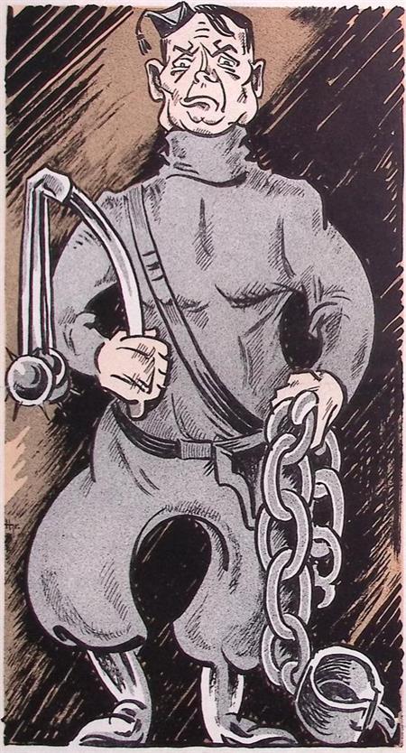 Spotprent over Anton Mussert (lijst optie, Lithos), Antiek en Kunst, Kunst | Litho's en Zeefdrukken, Verzenden