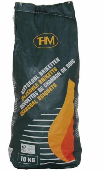 8710943626336 THM Houtskoolbriketten 10 kg van 22 voor 13, Tuin en Terras, Houtskoolbarbecues, Zo goed als nieuw, Ophalen of Verzenden