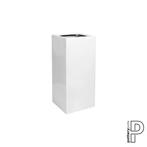 Plantenbak Bouvy - Glanzend wit (L)30 x (B)30 x (H)60 cm - (, Ophalen of Verzenden