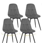 Set van 4 Eetkamerstoelen – Ergonomisch Design, 360° Draaiba, Huis en Inrichting, Stoelen, Verzenden, Nieuw