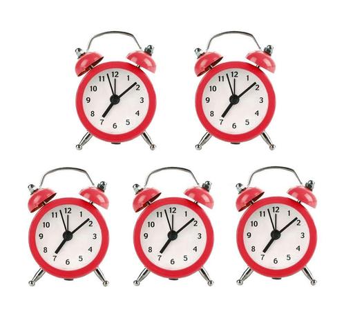 Set van 5 kleine wekkertjes, rood (op batterij), Doe-het-zelf en Verbouw, Gereedschap | Handgereedschap, Nieuw, Ophalen of Verzenden