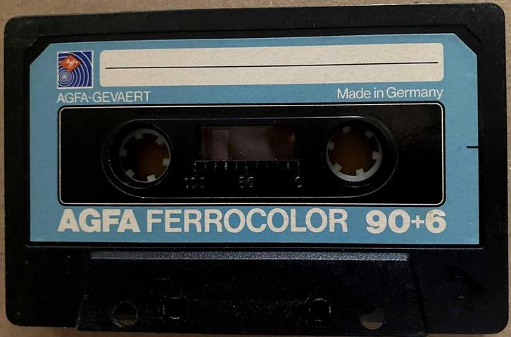 AGFA Ferrocolor 90+6 gebruikte lege cassette band, Cd's en Dvd's, Cassettebandjes, Ophalen of Verzenden