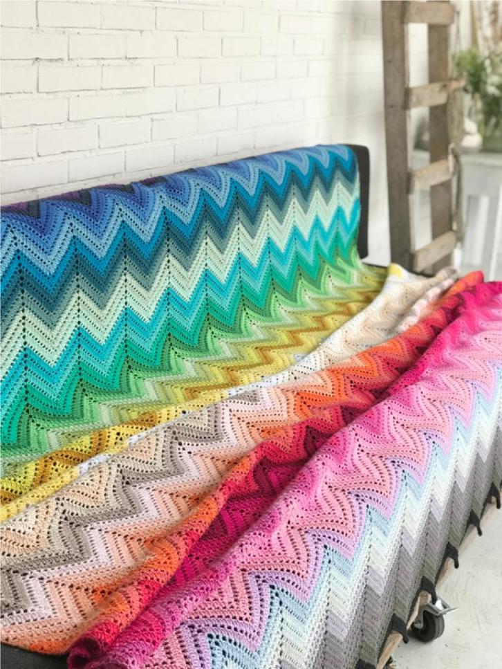 Haakpakket byClaire Alle kleuren deken, Hobby en Vrije tijd, Breien en Haken, Breien of Haken, Nieuw, Wol of Garen, Ophalen of Verzenden