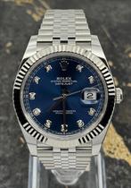 Rolex Datejust 41 - Blue Dial Diamond - Jubilee - 126334, Sieraden, Tassen en Uiterlijk, Horloges | Heren, Staal, Polshorloge