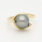 Ring - 14 karaat Geel goud - 0.02ct. tw. Diamant, Nieuw