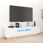 vidaXL Tv-meubel met LED-verlichting 180x35x40 cm wit, Verzenden, 150 tot 200 cm, Nieuw, Minder dan 100 cm