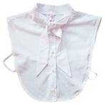 Wit kraagje met strikje | losse blouse kraagjes kopen online, Maat 38/40 (M), Verzenden, Wit, Nieuw