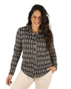 Zwart/wit print travelstof blouse van By Swan, Kleding | Dames, Nieuw, Verzenden