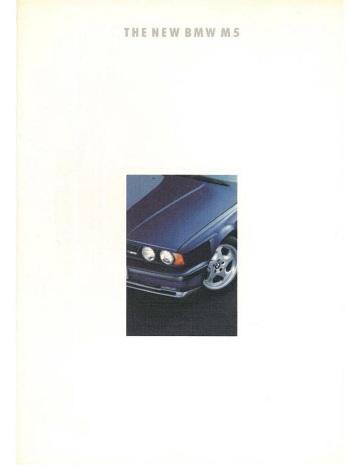 1992 BMW M5 BROCHURE ENGELS, Boeken, Auto's | Folders en Tijdschriften, Ophalen of Verzenden