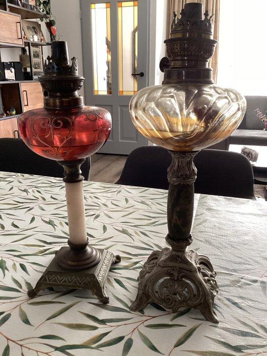 Olielamp (2) - Messing, Antiek en Kunst, Curiosa en Brocante