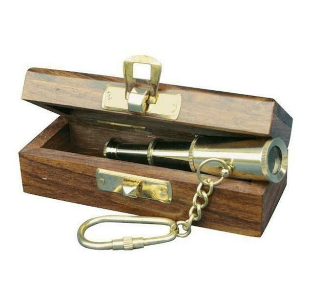 telescoop sleutelhanger in houten kistje kadotip, Watersport en Boten, Accessoires en Onderhoud, Nieuw