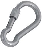 Karabijnhaak roestvaststaal met schroef 6x60mm, Doe-het-zelf en Verbouw, IJzerwaren en Bevestigingsmiddelen, Verzenden, Nieuw