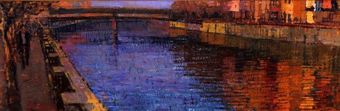 Lluis Parramón (1969) - Río Onyar (Gerona), Antiek en Kunst, Kunst | Schilderijen | Klassiek