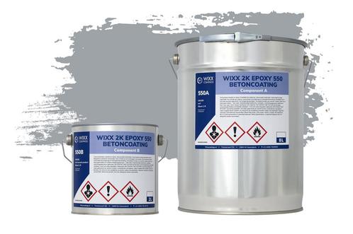 Wixx 2K Epoxy 550 Betonverf RAL 7040 | Venstergrijs 10L, Doe-het-zelf en Verbouw, Verf, Beits en Lak, Verf, Grijs, Nieuw, 5 tot 10 liter