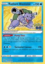 Radiant Blastoise 018/078 Pokémon Go, Hobby en Vrije tijd, Verzamelkaartspellen | Pokémon, Ophalen of Verzenden, Nieuw, Losse kaart
