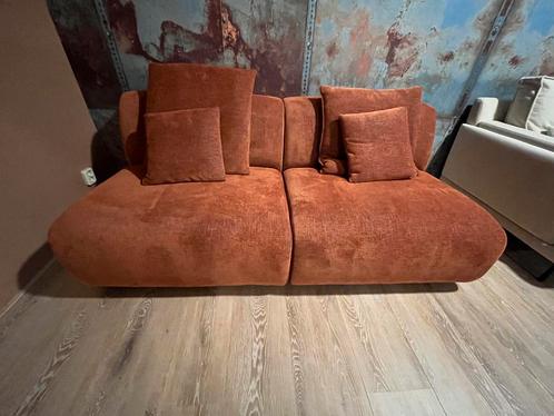 Bank 2 elementen Solano koper oranje - 30% Extra korting, Huis en Inrichting, Banken | Sofa's en Chaises Longues, 150 tot 200 cm