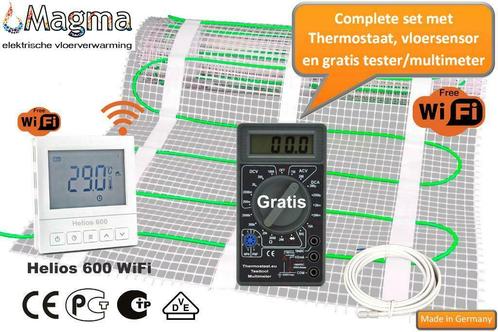 Elektrische vloerverwarming badkamer + WiFi klokthermostaat, Doe-het-zelf en Verbouw, Verwarming en Radiatoren, Minder dan 60 cm