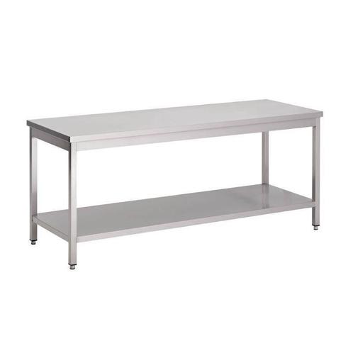RVS werktafel met onderblad | 60 cm diep | 8 Formaten, Zakelijke goederen, Horeca | Meubilair en Inrichting, Verzenden
