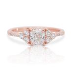 Ring - 14 karaat Roségoud -  1.31ct. tw. Diamant, Nieuw