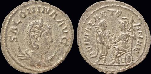 254-268ad Roman Salonina billon antoninianus Gallienus re..., Postzegels en Munten, Munten | Europa | Niet-Euromunten, Verzenden