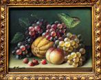 École européenne (XX) - Nature morte aux fruits, Antiek en Kunst, Kunst | Schilderijen | Klassiek