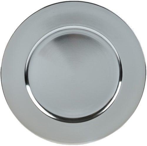 Onderbord Rond Zilver 33 cm, Huis en Inrichting, Woonaccessoires | Kunstplanten en Kunstbloemen, Nieuw, Ophalen of Verzenden