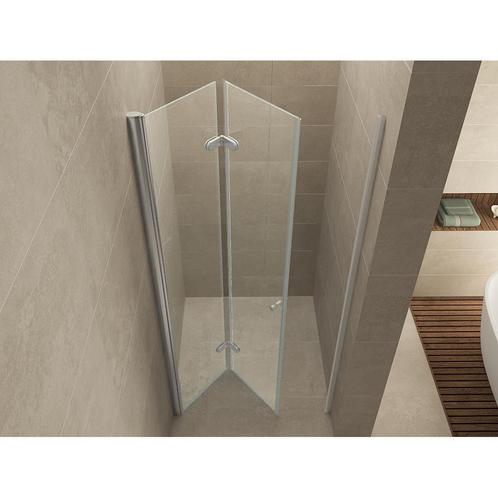 BWS Vouwbare Nisdeur Links 80x202 cm 8mm NANO Harmonica Deur, Doe-het-zelf en Verbouw, Sanitair, Douche, Nieuw, Ophalen of Verzenden