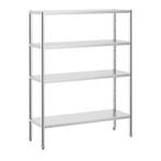 GGM Gastro | RVS opbergrek PREMIUM - 1400x490mm - met 4 |, Verzenden