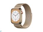 Apple Watch Series 8 45MM Goud Stainless Steel Goud met G..., Telecommunicatie, Mobiele telefoons | Apple iPhone, Ophalen of Verzenden