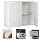 Wand-/vloerkast badkamer – witte kast met verstelbare plank, Verzenden, Nieuw