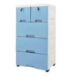 Moderne 6-Laden Ladekast – Wit en Blauw, PP Materiaal, Huis en Inrichting, Kasten | Overige, Verzenden, Nieuw