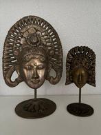 Set Balinese metal dancer masks - sculptuur - Indonesië, Antiek en Kunst, Kunst | Niet-Westerse kunst