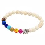 Fako Bijoux® - Buddha Armband - Chakra Reiki - Crème -, Sieraden, Tassen en Uiterlijk, Verzenden, Nieuw