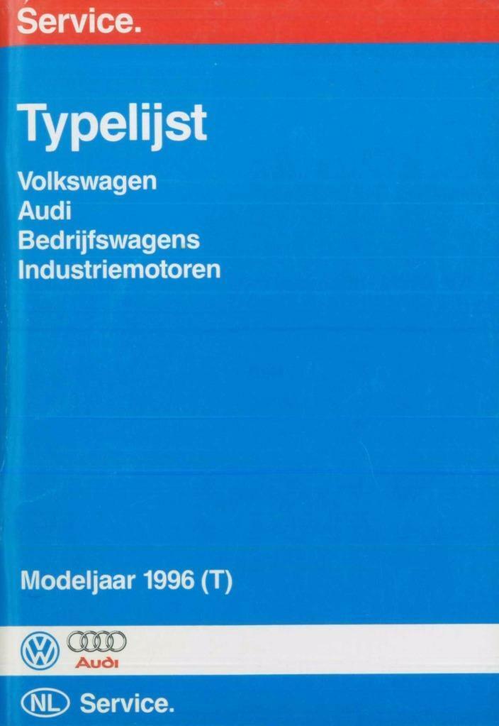 10996 Volkswagen Audi Typelijst, Auto diversen, Handleidingen en Instructieboekjes, Verzenden