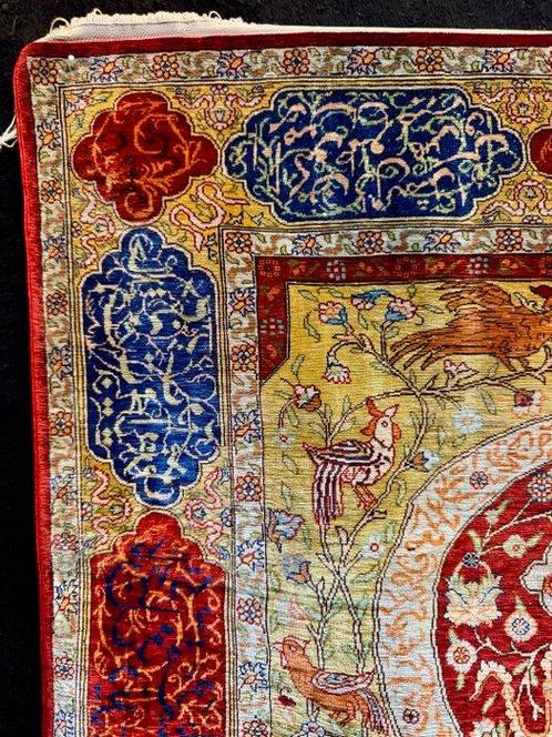 Hereke zijde Turkije - Vloerkleed - 108 cm - 69 cm - Zingt, Huis en Inrichting, Stoffering | Tapijten en Kleden