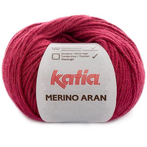 Katia Merino Aran - 71 wijnrood - Merinogaren, Hobby en Vrije tijd, Breien en Haken, Ophalen of Verzenden