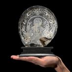 Intricate uitgesneden parelmoer schelp - Ganesha-motief -, Antiek en Kunst