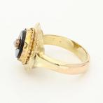 Ring - 14 karaat Geel goud - Onyx, parel, Nieuw