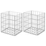 vidaXL Schanskorven 2 st 30x30x40 cm gegalvaniseerd staal, Tuin en Terras, Verzenden, Nieuw, IJzer