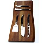 Laguiole - 5x Cheese knives - Wood Serving Board - Acacia