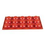 Anti-aanbak bakvormen rood | 15 halve bollen, Verzenden