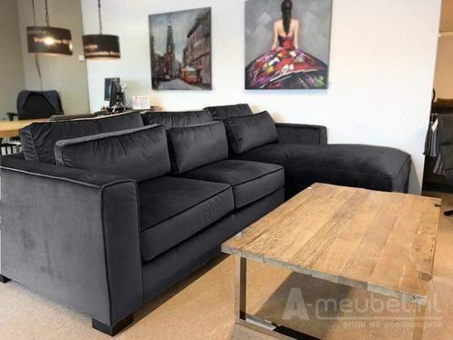 Loungebank Amsterdam - loungebanken - Antraciet, Huis en Inrichting, Banken | Sofa's en Chaises Longues, Nieuw, Stof