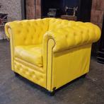 Chesterfield Brighton fauteuil - Geel, Huis en Inrichting, Fauteuils, Nieuw, Leer