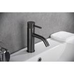 Wiesbaden Ribbd Wastafelkraan met Coldstart - Gunmetal, Doe-het-zelf en Verbouw, Sanitair, Ophalen of Verzenden, Nieuw