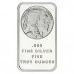 5 Troy Ounce - Zilver .999 - SilverTowne Circulated, Postzegels en Munten, Edelmetalen en Baren